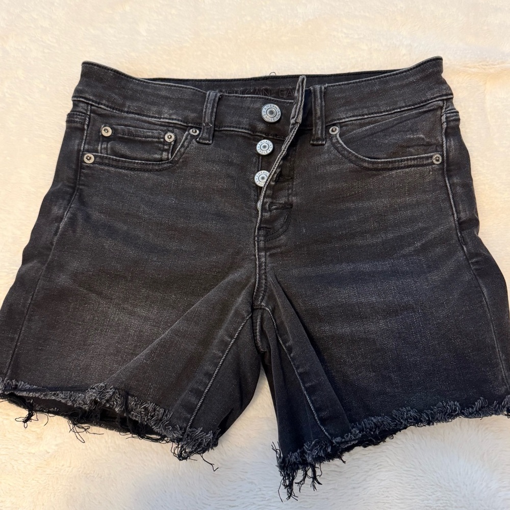 American Eagle Outfitters Black Denim Shorts